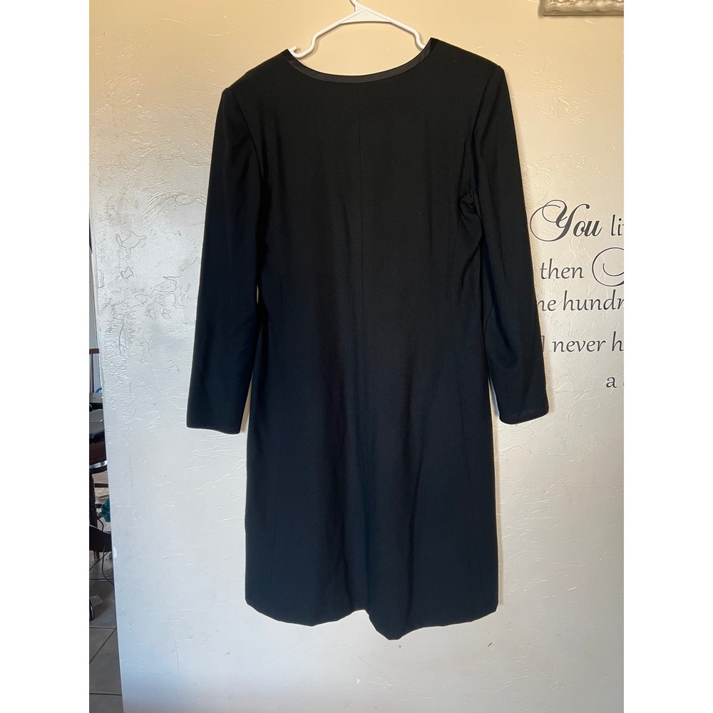 Mary McFadden Collection Nordstrom Couture Black Button Dress 10 Glam Luxury Vtg - Picture 9 of 12
